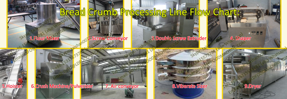 Fully automatic various shapes bread crumbs make machinery