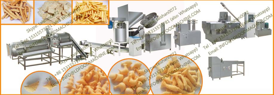 Twin screw extruder fried wheat flour chips snacks food machinery production plant
